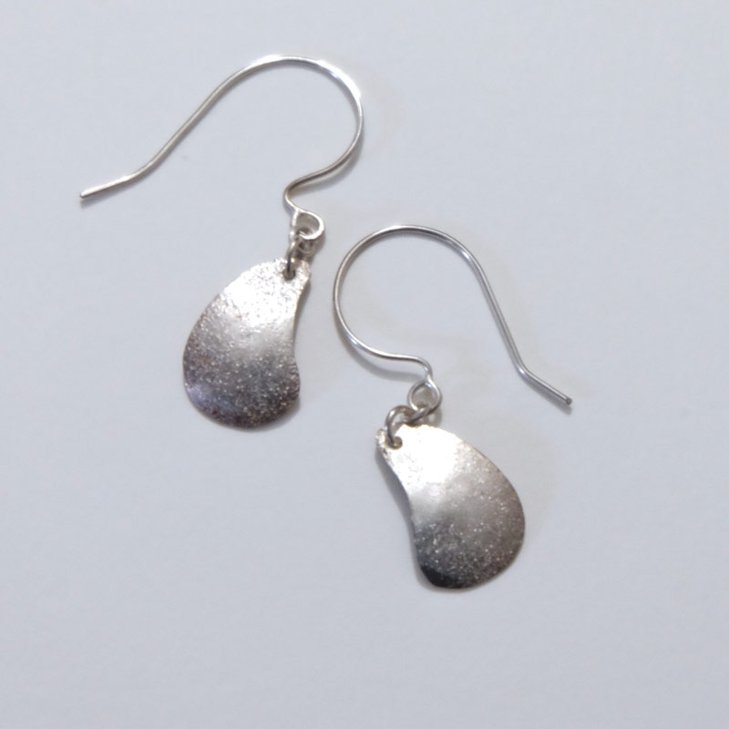 Silver Textured Earrings